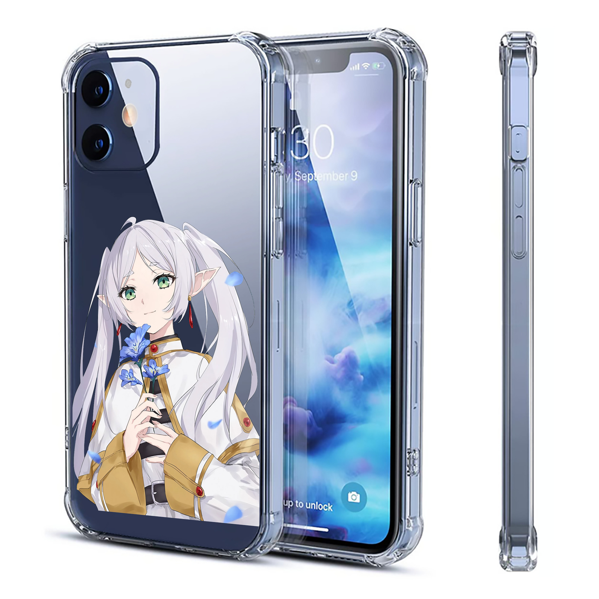（画像用） 葬送のフリーレン Frieren 【iPhone 12シリーズ対応】透明スマホケース（クリアソフトケース）